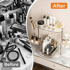 Rotating Makeup Vanity Organizer, Bathroom Countertop Cosmetic Skin Care Storage - Image 3