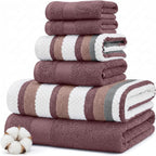 Modern Threads Pax 6-Piece Reversible Yarn Dyed Jacquard Towel Set by ModernThreads