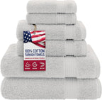 American Veteran Towel, 100% Cotton Turkish 6 Piece Towel Set, Luxury Towels by AmericanVeteranTowel