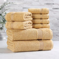 Superior Egyptian Cotton 8-Piece Towel Set, Guest Bath Decor Essentials by SUPERIOR