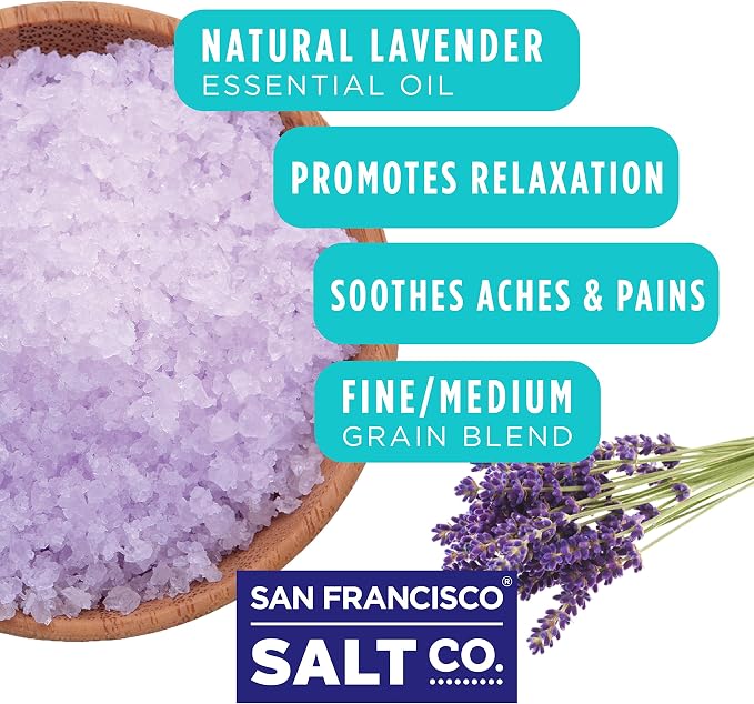 Sleep Lavender Bath Salts 10 lb. Bulk Bag by San Francisco Salt Company - Image 2