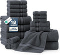 LANE LINEN 100% Mercerized Cotton Bath Towels Set of 18 – Zero Twist, 6 Bath by LaneLinen