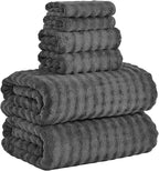 KBY Bath Towels Set 6 Piece 40x80 Inches，2 Extra Large Bath Sheets 2 Hand by KBYHome