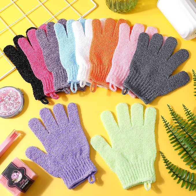 FoldTier 100 Pcs Exfoliating Gloves Bulk - Image 4