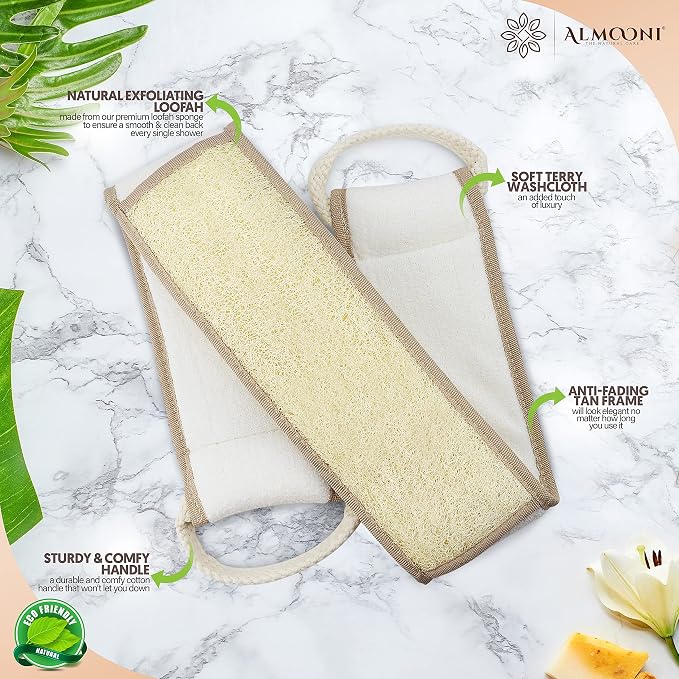 Almooni Natural Egyptian Loofah Back Scrubbers - Image 2