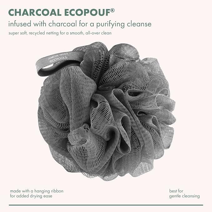 EcoTools Charcoal EcoPouf, Loofah Sponge - Image 2