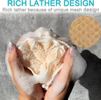 Super Exfoliating Home Spa Weave Loofah Shower Sponge Pouf Mesh Brush - Image 3