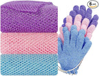 6 Pack African Bath Sponge Exfoliating Glove Set Nylon African Exfoliating Net by Unknown
