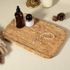 Karibiber Natural Marble Vanity Tray, 11.8" Travertine/Stone Bathroom Tray - Image 6