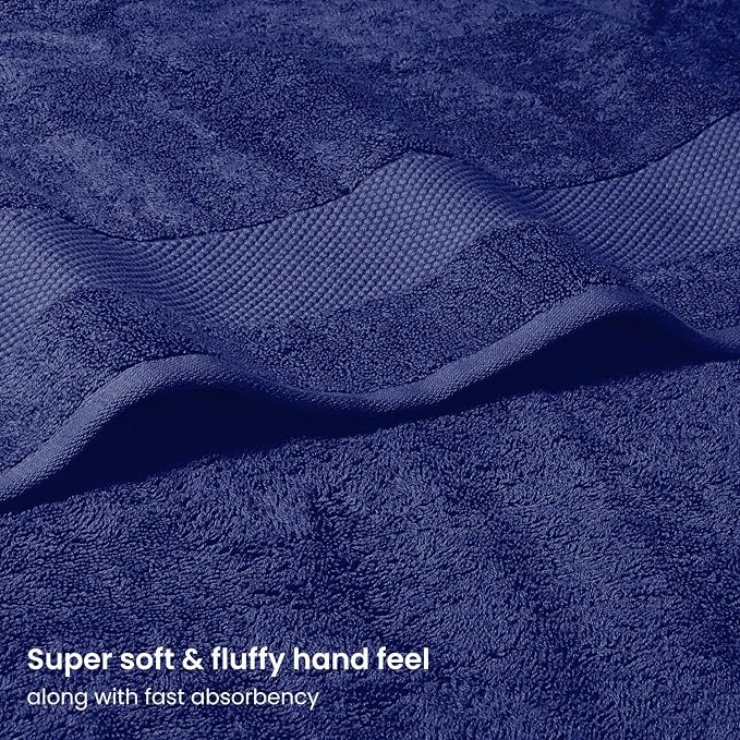 BIOWEAVES 100% Organic Cotton 700 GSM Plush Luxury Bath Towels - Image 3