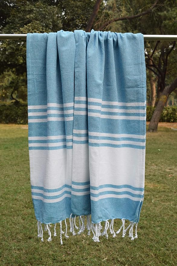 Goroly Home Cotton Turkish Peshtemal Beach Towel, Extra Large, Thin Quick Dry - Image 9
