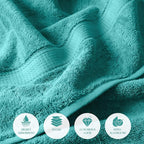 SUPERIOR Egyptian Cotton Pile 6 Piece Towel Set, Includes 2 Bath, 2 Hand - Image 6