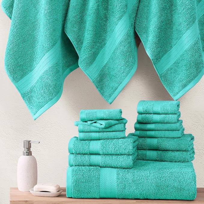 LANE LINEN 24 PCs 100% Cotton Bath Towels Set - Image 7