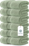 White Classic Luxury Light Green Hand Towels by WhiteClassic