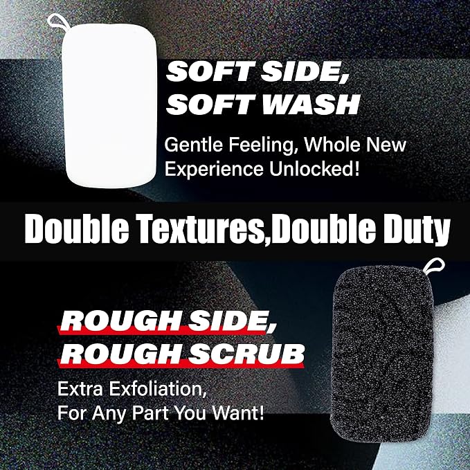 myHomeBody Extra Exfoliating Body Scrubber, Bath Sponge - Image 3