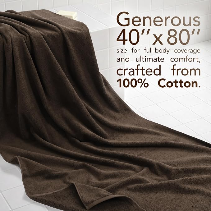 American Soft Linen 100% Cotton 600 GSM Turkish 40x80 Oversized Bath Towel Sheet - Image 2