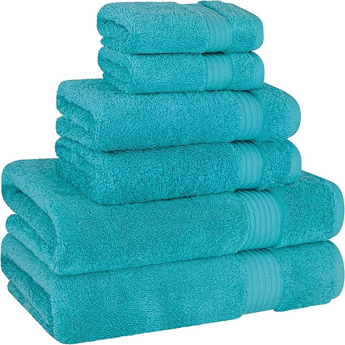 Cotton Paradise 6 Piece Towel Set 100% Cotton Soft Absorbent Turkish Towels - Image 5