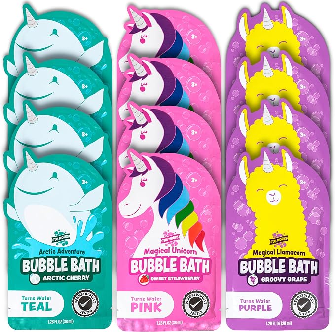 Tub Works® Magical Kids Bubble Bath, Variety 12 Pack | Creates Colorful Water & - Image 8