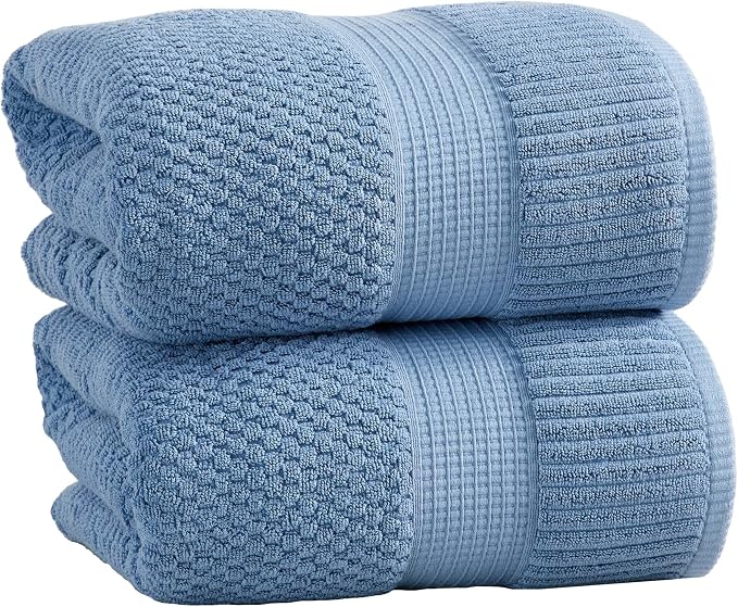 NY Loft 100% Cotton 2 Pack Bath Sheet Towel Set | Absorbent Quick-Dry Oversize by NYLoft