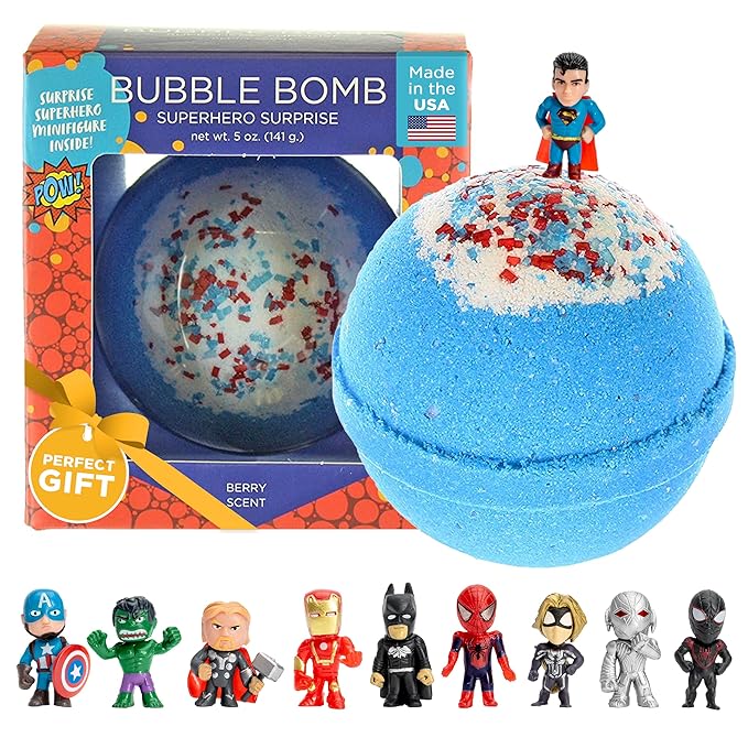Superhero Bath Bombs for Kids & Boys by TwoSisters