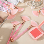 9 Pieces Facial Fan Mask Brushes, Soft Facial Applicator Brushes Tools - Image 5