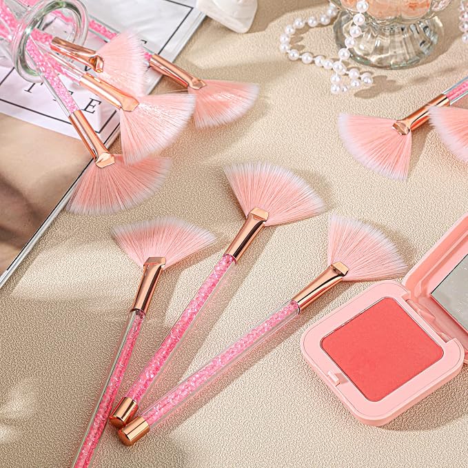 9 Pieces Facial Fan Mask Brushes, Soft Facial Applicator Brushes Tools - Image 5
