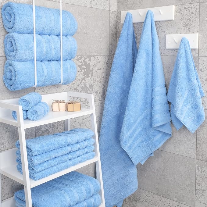 American Soft Linen Luxury 4 Piece Bath Towel Set, 600 GSM 100% Cotton Turkish - Image 2