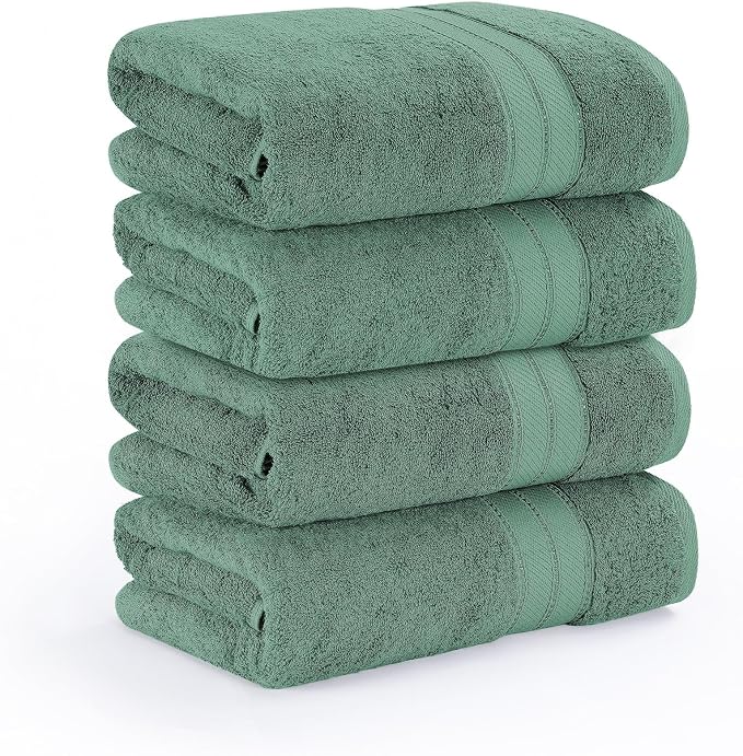 Modern Threads 4-Pack SpunLoft Bath Sheet White 35x70 - Image 3