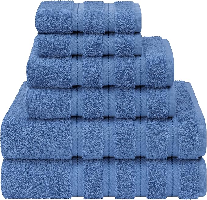 American Soft Linen Luxury 6 Piece Towel Set, 2 Bath Towels 2 Hand Towel 2 by AmericanSoftLinen