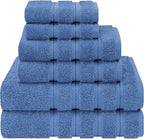 American Soft Linen Luxury 6 Piece Towel Set, 2 Bath Towels 2 Hand Towel 2 by AmericanSoftLinen