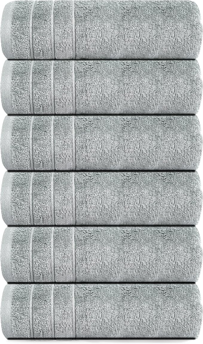 Tens Towels Pack of 6 Hand Towels, 100% Cotton, Lighter Weight, Quick to Dry - Image 8