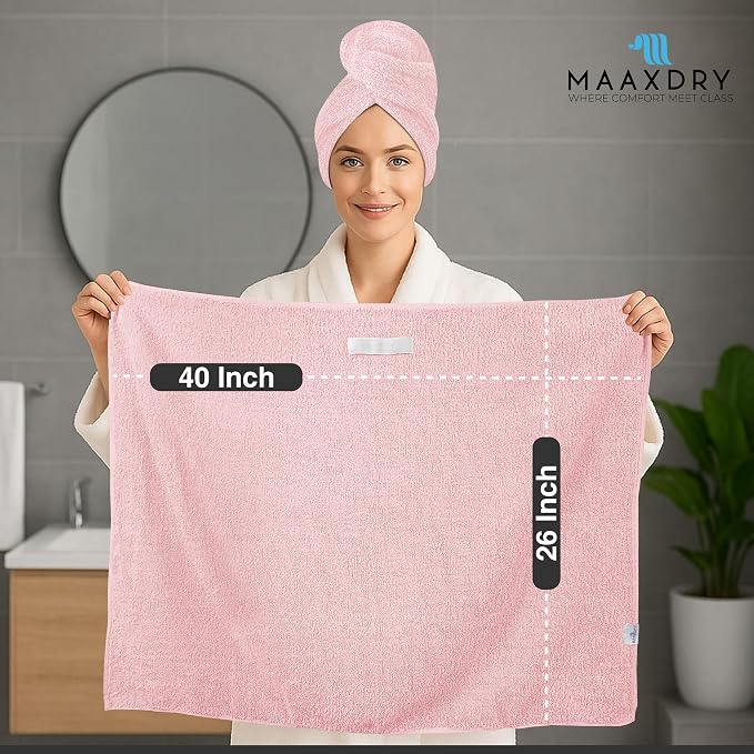 100% Cotton Large Hair Towel Wrap - Image 2