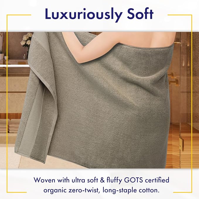 Alusa Home 100% Organic Luxury Bath Sheets - Image 2
