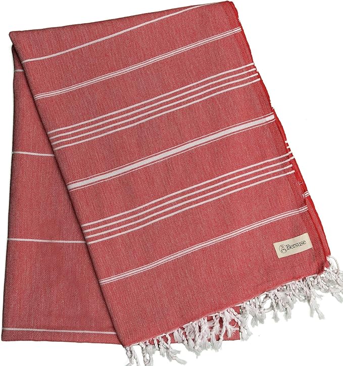 Bersuse Towels Anatolia XL Beach Blanket Throw Blanket Turkish Towel 100% - Image 4