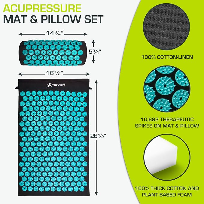 ProsourceFit Acupressure Mat and Pillow Set - Image 2