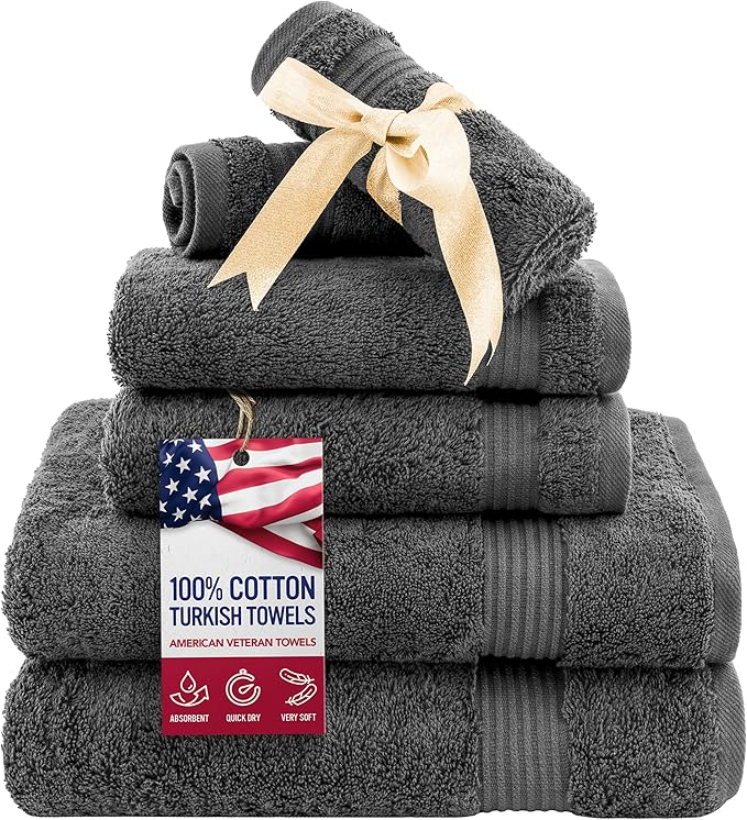 American Veteran Towel, 6 Piece Towel Set by AmericanVeteranTowel