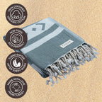 FESHKA Sand Free Turkish Beach Towel Quick Dry Bath Towel, Oversized Beach - Image 4
