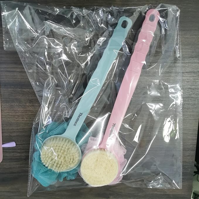 Tbestmax Loofah Back Scrubber Long Handle Shower Body Brush - Image 7