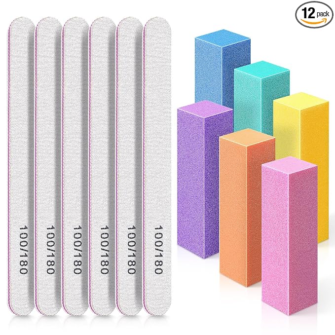 Nail Files and Buffer, TsMADDTs Professional Manicure Tools Kit Rectangular Art by TsMADDTs