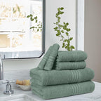 BOUTIQUO 6 Pack Cotton Towel Set, Contains 2 Bath Towels 28x55 inch, 2 Hand - Image 3