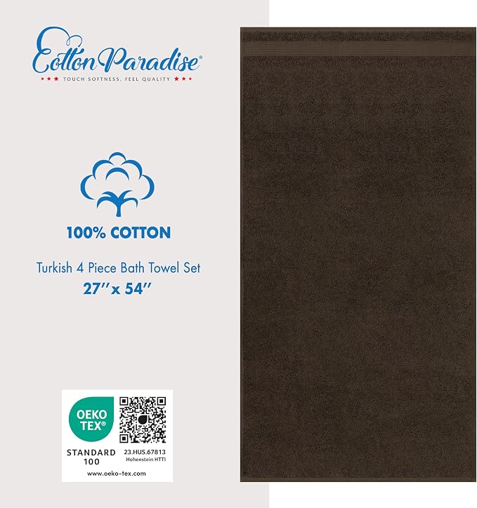Cotton Paradise 4 Piece Turkish Bath Towels - Image 4