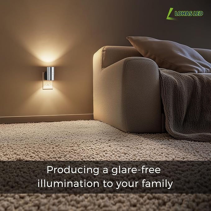 L LOHAS LED Night Light, Night Lights Plug into Wall, Smooth Silver Glossy - Image 6