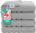 American Soft Linen Luxury 4 Piece Bath Towel Set, 600 GSM 100% Cotton Turkish by AmericanSoftLinen