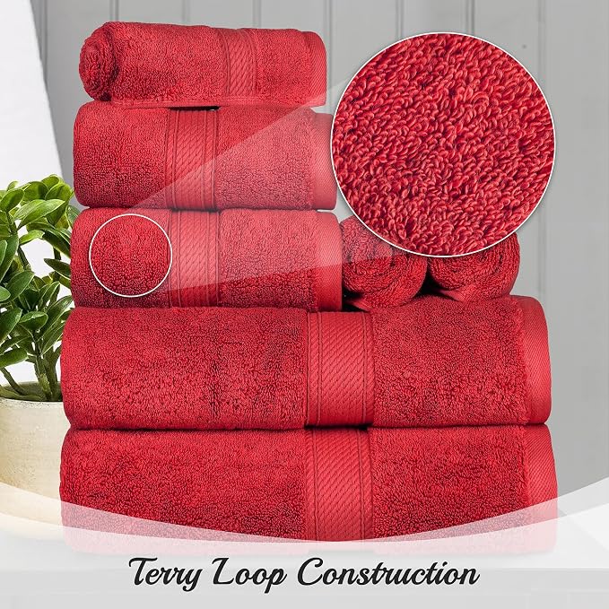 SUPERIOR Egyptian Cotton Pile Bath Sheet Set of 2, Ultra Soft Luxury Towels - Image 3
