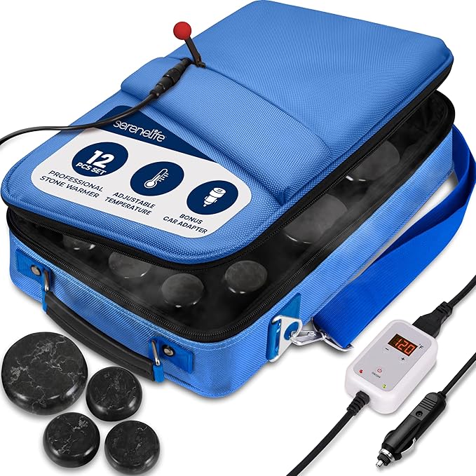 SereneLife Portable Massage Stone Warmer Set by SereneLife