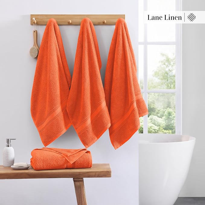 Lane Linen 100% Cotton 4 Pack Bath Towels - Image 7