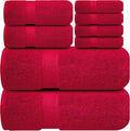 Infinitee Xclusives Luxury 100% Cotton Towel Set – 8 Piece Bathroom Towel Set – by InfiniteeXclusives