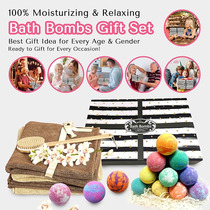 Bath Bombs Gift Set for Women and Men. 24 Luxury Bath Bombs Individually - Image 5