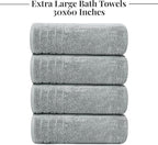 Tens Towels Pack of 4 Extra Large Bath Towels 30 x 60 Inches, 100% Cotton - Image 5