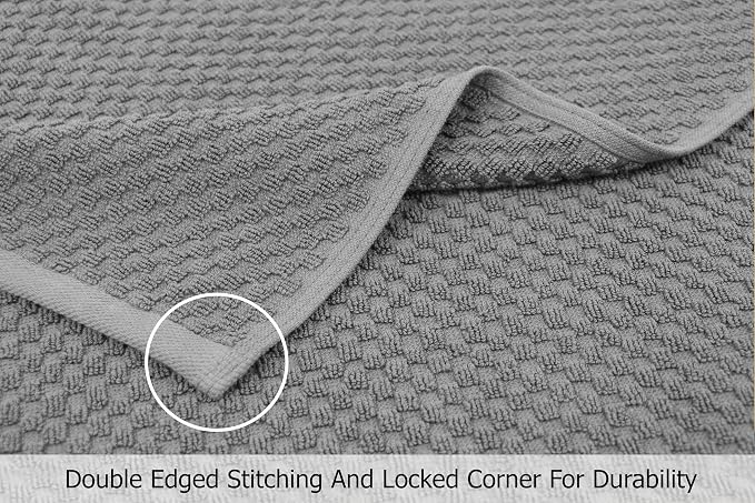 COTTON CRAFT Hooded Bath Towel – Oversized 35 x 70 Waffle Weave Towel - Image 4